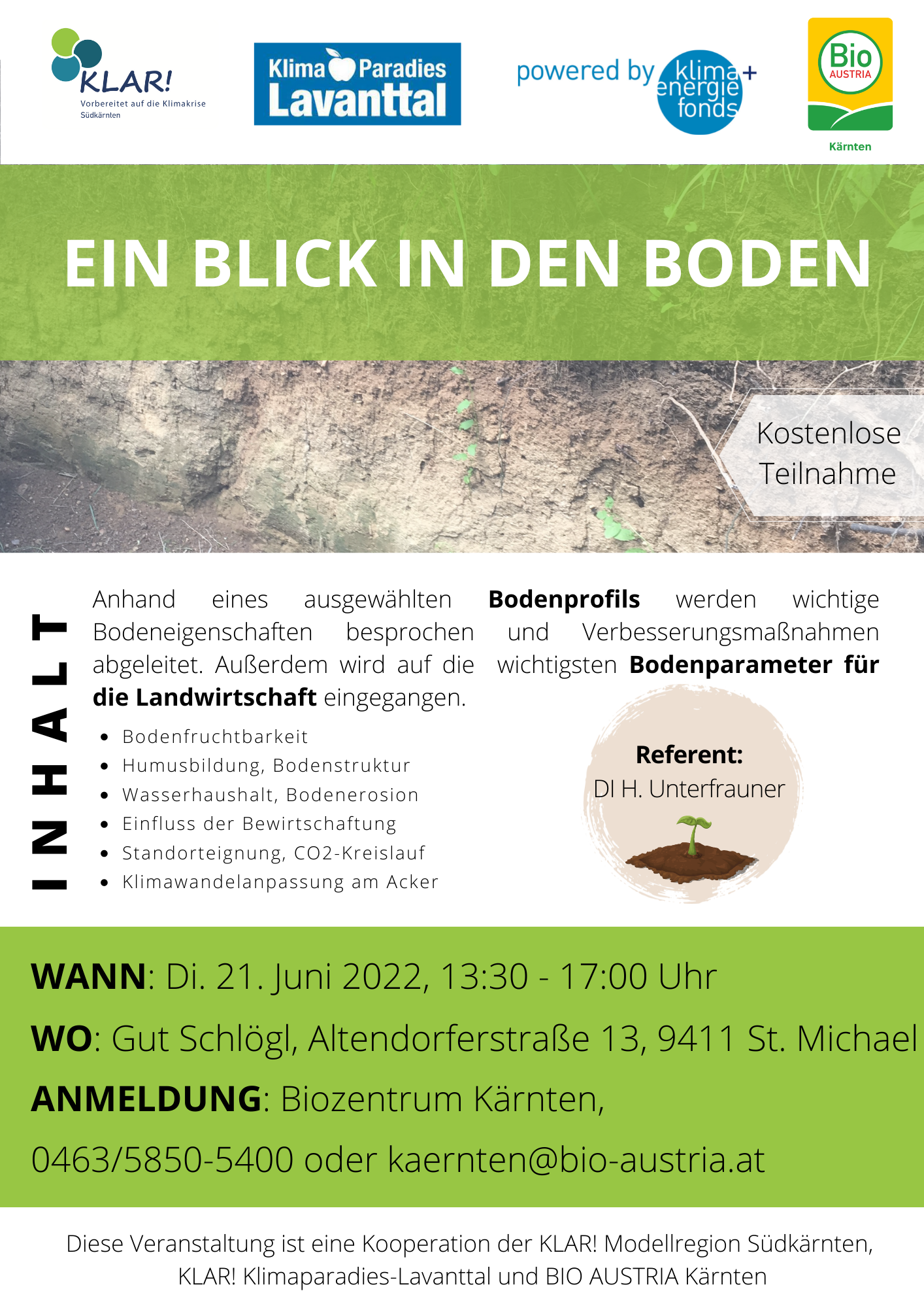 Ackerbau_im_Klimawandel Einladung: Ein Blick in den Boden